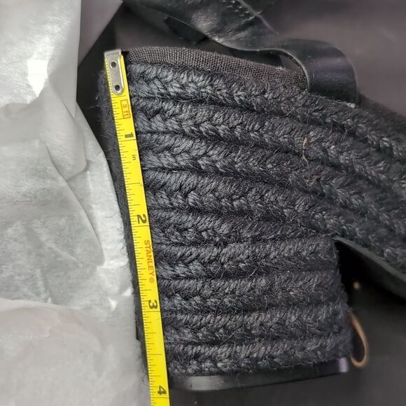 Jcrew NWT black  strap platform wedge espadrilles 6.5 - Picture 11 of 13